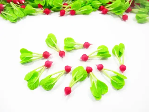 1:12 Dollhouse Miniatures Food Lot 10 Loose Radish 1:6 Vegetable Supply 16975