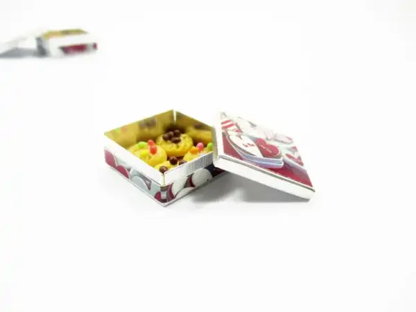 Dollhouse Miniatures Food Mixed Cookie Valentine Tin Box 13385 - Image 2