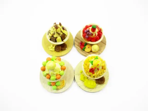 Dollhouse Miniature Food 4 Flavors Korean Dessert Fruit Snowflake Bingsu 13809 - Image 6