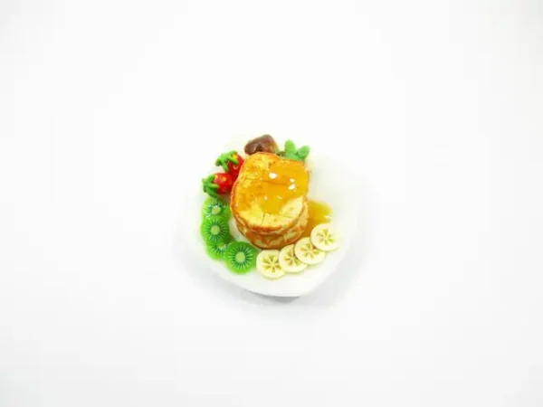 Dollhouse Miniatures Food Honey Toast Fruit Topping Dessert Sweet Plate 14145 - Image 5