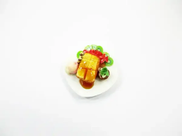 Dollhouse Miniatures Food Honey Toast Fruit Topping Dessert Sweet Plate 14148 - Image 5