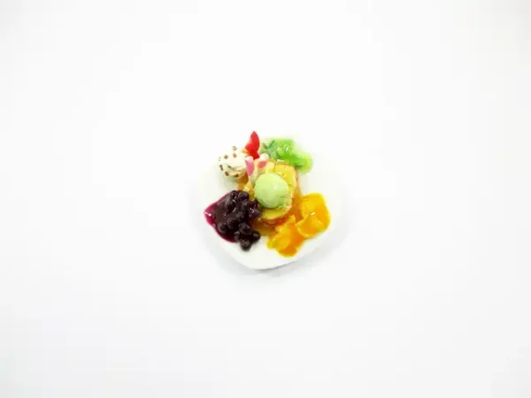 Dollhouse Miniatures Food Honey Toast Fruit Topping Dessert Sweet Plate 14154 - Image 5