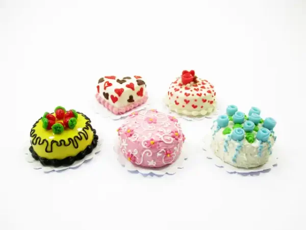 Dollhouse Miniatures Food 5 Mixed Cake 20 mm Dollhouse Food Accessories 14879 - Image 3