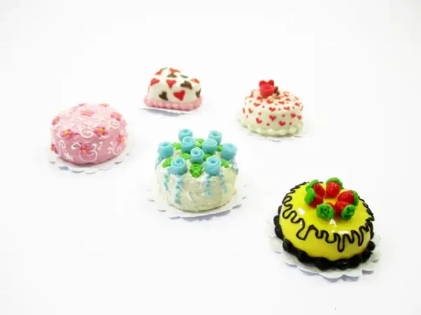 Dollhouse Miniatures Food 5 Mixed Cake 20 mm Dollhouse Food Accessories 14879 - Image 4