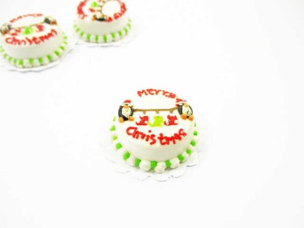 Dollhouse Christmas 1 Cake 2 cm Holiday Seasonal Dollhouse Miniature 14938