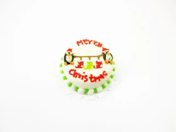 Dollhouse Christmas 1 Cake 2 cm Holiday Seasonal Dollhouse Miniature 14938 - Image 2