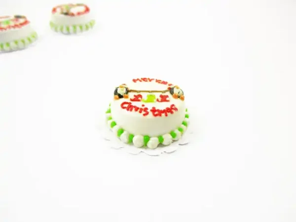 Dollhouse Christmas 1 Cake 2 cm Holiday Seasonal Dollhouse Miniature 14938 - Image 3