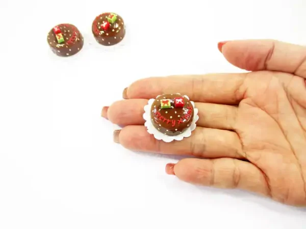 Dollhouse Miniature 1 Cake 2 cm Christmas Seasonal Dollhouse Food Supply 14941 - Image 5