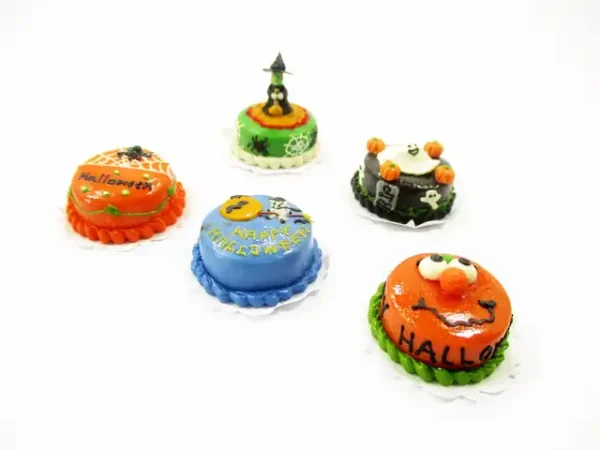 5x20mm Mixed Different Halloween Seasonal Cake Dollhouse Miniature Food 15432 - Image 2