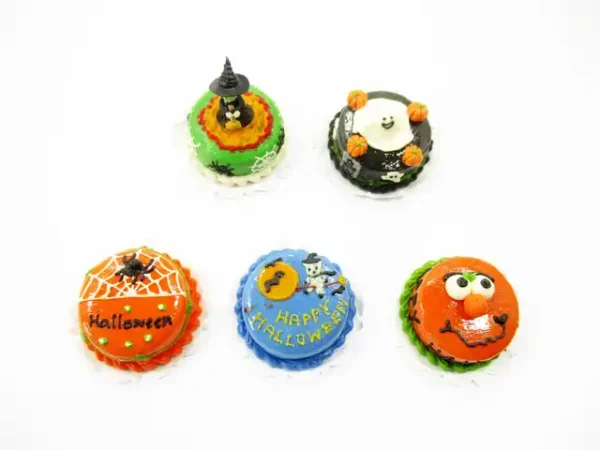 5x20mm Mixed Different Halloween Seasonal Cake Dollhouse Miniature Food 15432 - Image 4