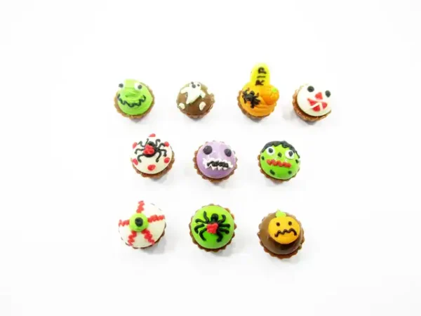 Dollhouse Miniature Food Halloween Seasonal Mixed 10 Cupcake Bakery Supply 15448 - Image 2