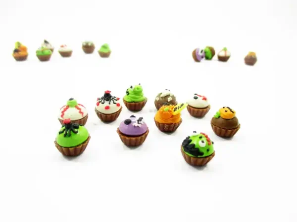 Dollhouse Miniature Food Halloween Seasonal Mixed 10 Cupcake Bakery Supply 15448 - Image 4