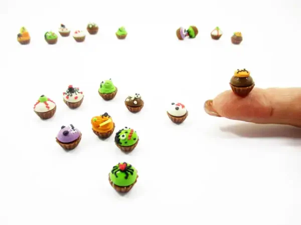 Dollhouse Miniature Food Halloween Seasonal Mixed 10 Cupcake Bakery Supply 15448 - Image 5
