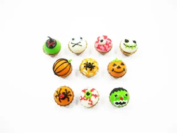 Dollhouse Miniature Food Halloween Seasonal Mixed 10 Cupcake Bakery Supply 15449 - Image 3