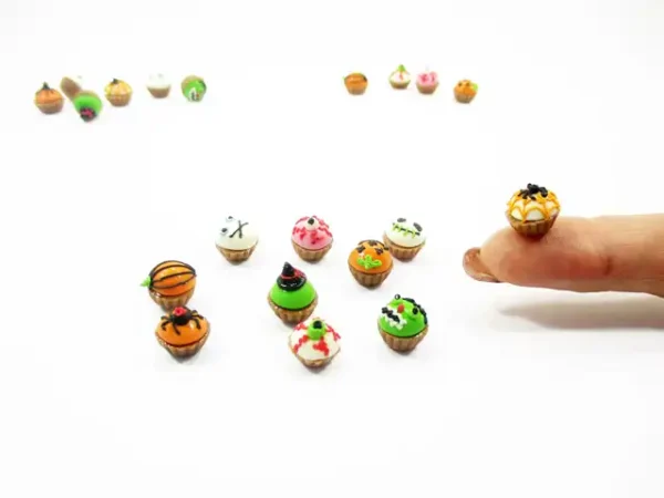 Dollhouse Miniature Food Halloween Seasonal Mixed 10 Cupcake Bakery Supply 15449 - Image 5