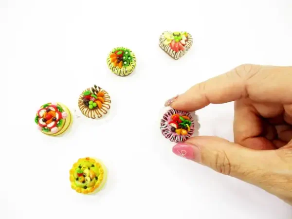 Dollhouse Miniature Food NEW 6 Mixed Fruit Cake 2 cm Doll Food Bakery 15700 - Image 7