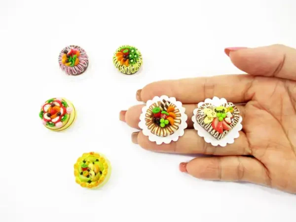 Dollhouse Miniature Food NEW 6 Mixed Fruit Cake 2 cm Doll Food Bakery 15700 - Image 8