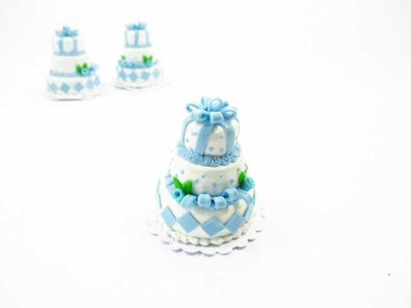 NEW Dollhouse Miniature Food 3 Tier Anniversary Cake 3 Layer Wedding Cake 15995