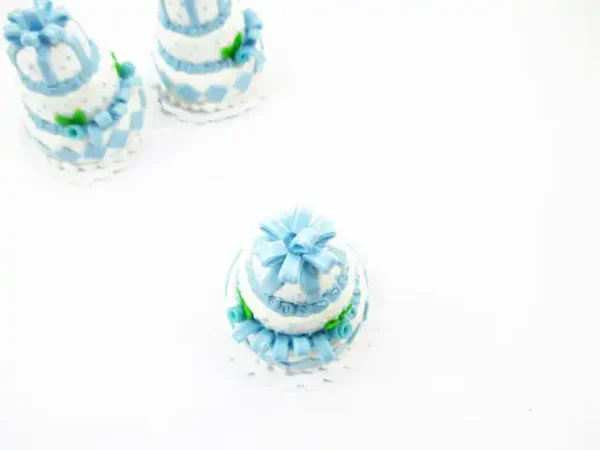 NEW Dollhouse Miniature Food 3 Tier Anniversary Cake 3 Layer Wedding Cake 15995 - Image 3