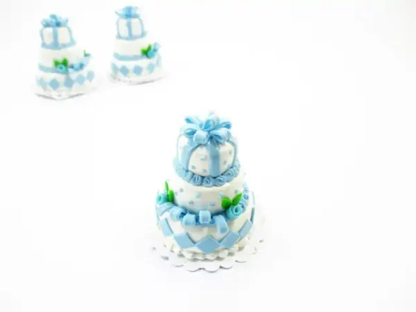 NEW Dollhouse Miniature Food 3 Tier Anniversary Cake 3 Layer Wedding Cake 15995 - Image 4