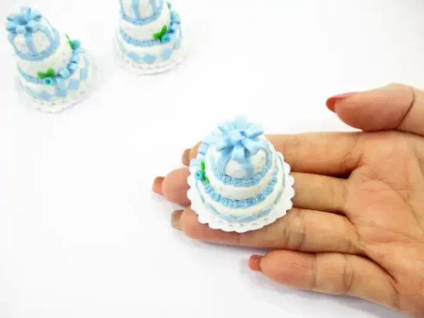 NEW Dollhouse Miniature Food 3 Tier Anniversary Cake 3 Layer Wedding Cake 15995 - Image 6