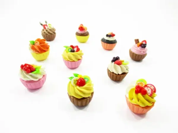 Dollhouse Miniature Food 10 Mixed Fruit Tart Cupcake 1:6 Bakery Dessert 16004 - Image 4
