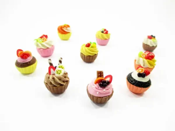Dollhouse Miniature Food 10 Mixed Fruit Tart Cupcake 1:6 Bakery Dessert 16004 - Image 7