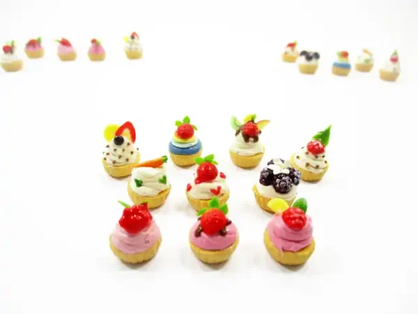 Dollhouse Miniature Food Mixed 10 Fruit Cupcake Bakery Tiny Bakery Supply 16103 - Image 2