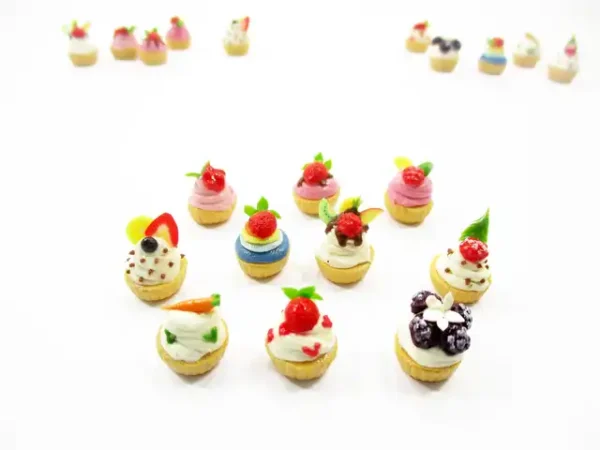 Dollhouse Miniature Food Mixed 10 Fruit Cupcake Bakery Tiny Bakery Supply 16103 - Image 4