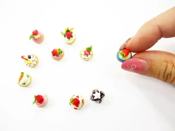 Dollhouse Miniature Food Mixed 10 Fruit Cupcake Bakery Tiny Bakery Supply 16103 - Image 5