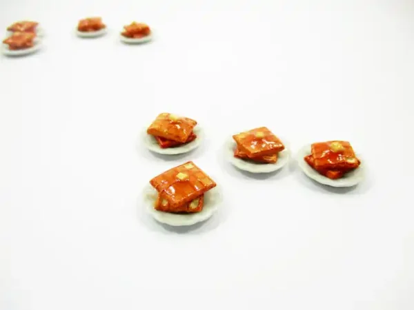Dollhouse Miniature Food 4 Waffle with Syrup Dessert Bakery Breakfast 16669 - Image 3