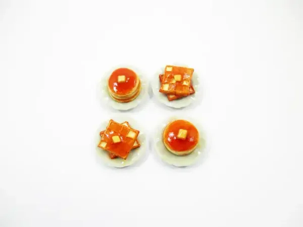 Dollhouse Miniature Food 4 Waffle & Pancake with Syrup Dessert Bakery 16671 - Image 4