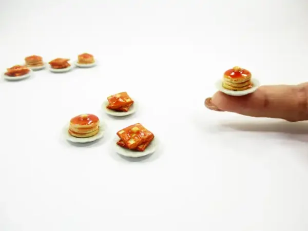 Dollhouse Miniature Food 4 Waffle & Pancake with Syrup Dessert Bakery 16671 - Image 6