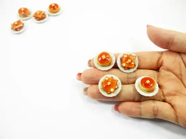 Dollhouse Miniature Food 4 Waffle & Pancake with Syrup Dessert Bakery 16671 - Image 7