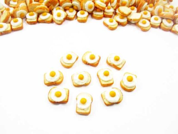 1:12 Dollhouse Food Fried Egg Toast Breakfast Miniature Bakery