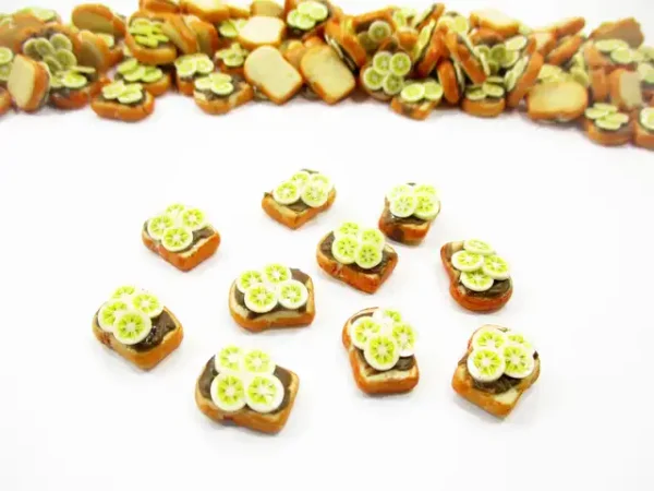 1:12 Dollhouse Food Banana Fruit Toast Breakfast Miniature Bread Bakery - Image 2