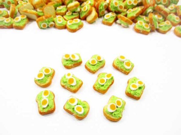 1:12 Dollhouse Food Avocado Egg Fruit Toast Breakfast Miniature Bread