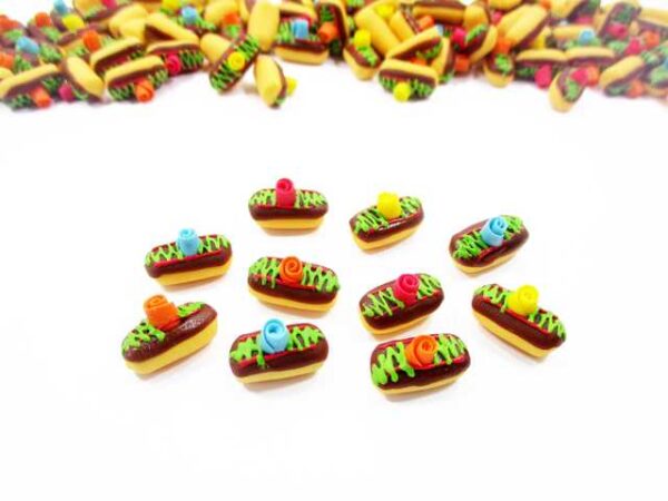 Chocolate Eclair Bakery Dollhouse Miniatures Food Bakery Bread