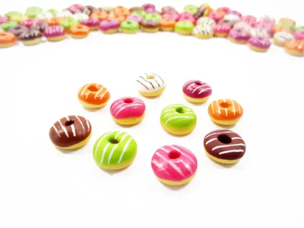 Dollhouse Miniature Food Lot Mixed Iced Donut Doughnut Supply Charms - Image 3