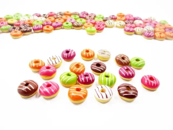Dollhouse Miniature Food Lot Mixed Iced Donut Doughnut Supply Charms - Image 4