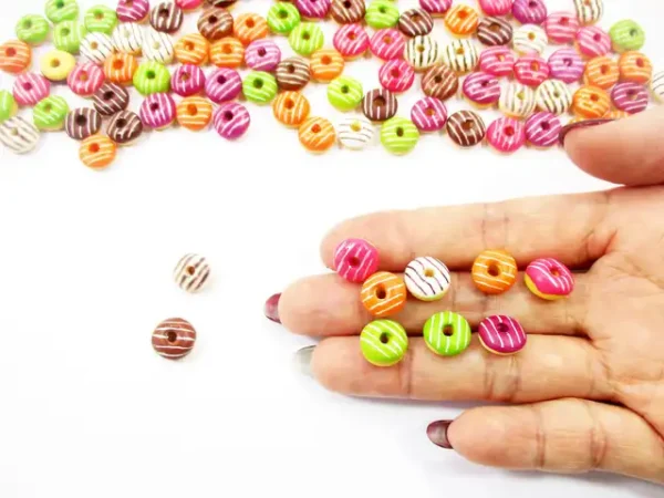 Dollhouse Miniature Food Lot Mixed Iced Donut Doughnut Supply Charms - Image 6