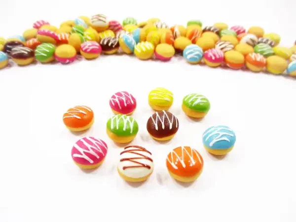 Dollhouse Miniature Food Lot Doughnut Donut Bakery Supply Charms - Image 3