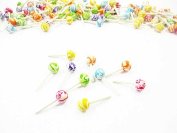 Dollhouse Miniature Food Lot Loose Mixed Color Lollipop Sweet Candy Supply