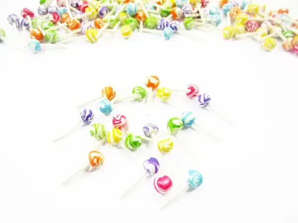 Dollhouse Miniature Food Lot Loose Mixed Color Lollipop Sweet Candy Supply - Image 2