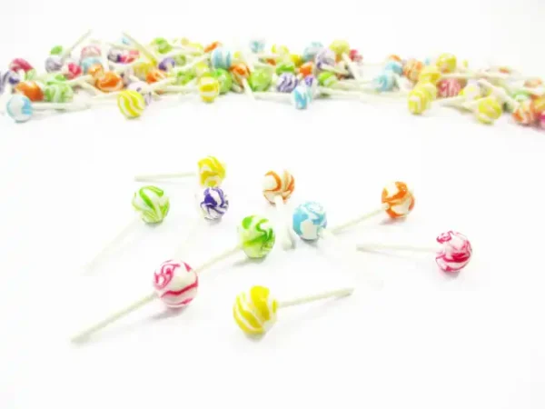 Dollhouse Miniature Food Lot Loose Mixed Color Lollipop Sweet Candy Supply - Image 3