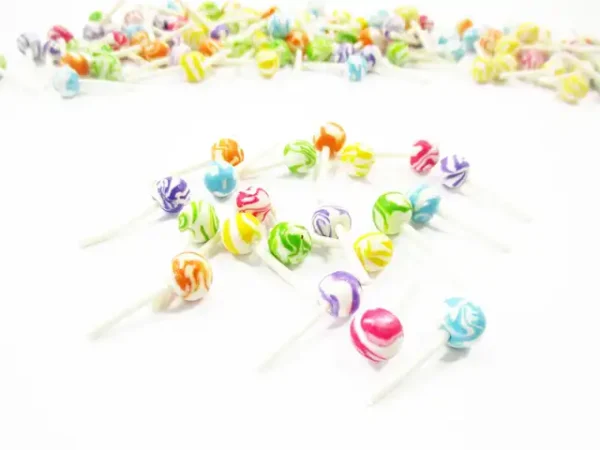 Dollhouse Miniature Food Lot Loose Mixed Color Lollipop Sweet Candy Supply - Image 4