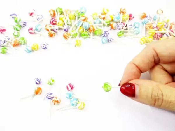 Dollhouse Miniature Food Lot Loose Mixed Color Lollipop Sweet Candy Supply - Image 5