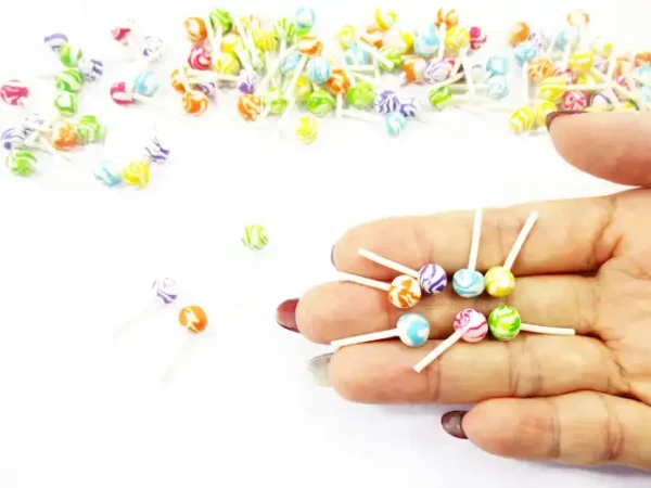 Dollhouse Miniature Food Lot Loose Mixed Color Lollipop Sweet Candy Supply - Image 6