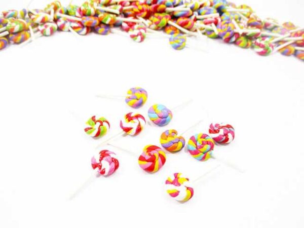 Dollhouse Miniature Food Lot Loose Mixed Color Lollipop Sweet Candy