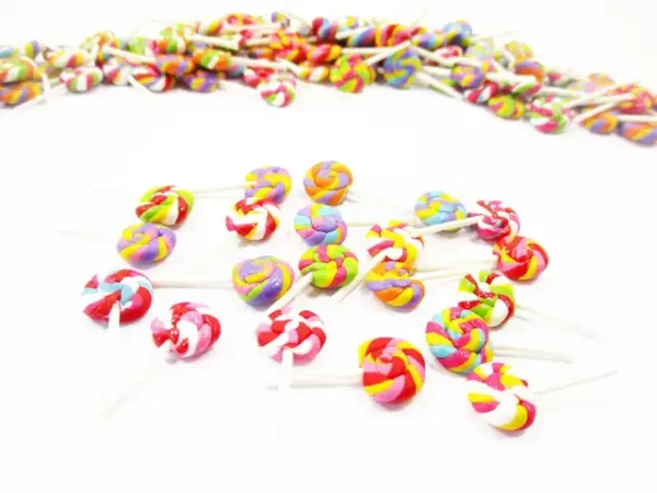 Dollhouse Miniature Food Lot Loose Mixed Color Lollipop Sweet Candy - Image 3